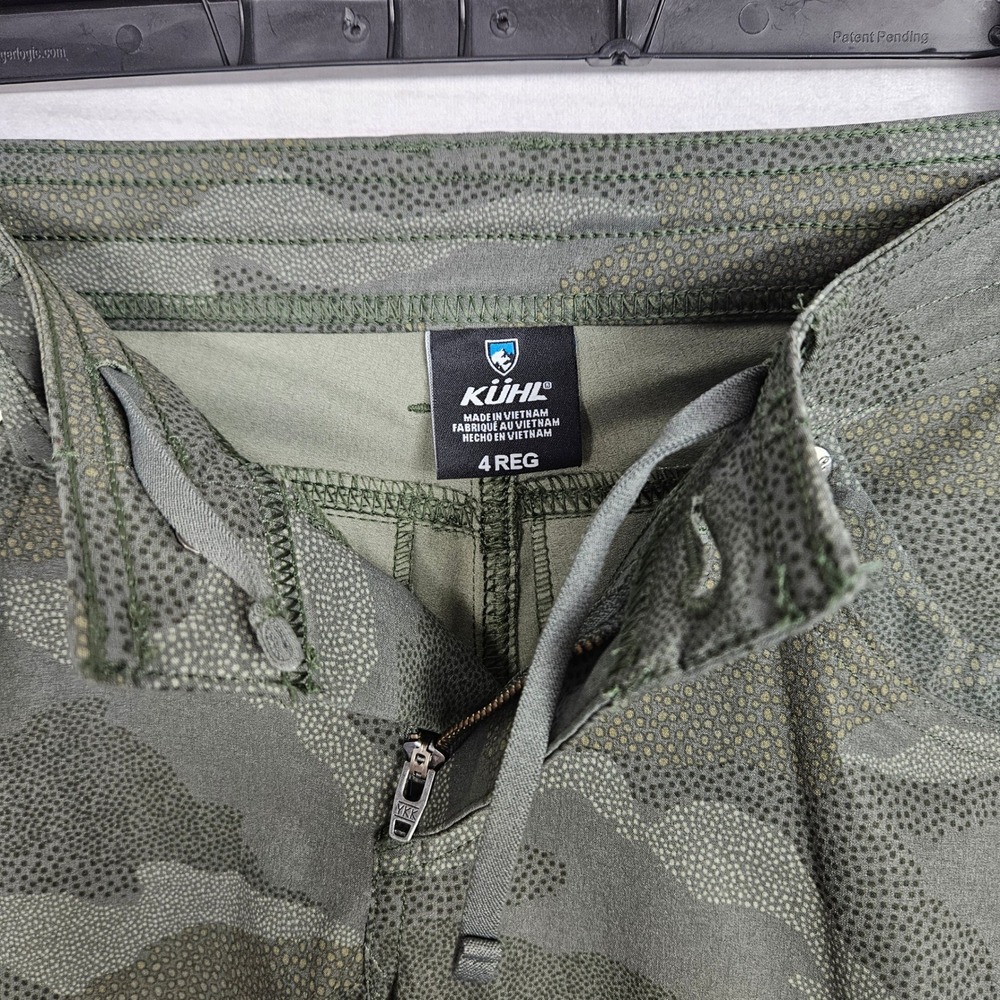 KUHL Splash Roll-Up Pants Womens 4 Reg Green Camo Dot Print Cargo Hiking Outdoor - Picture 8 of 14